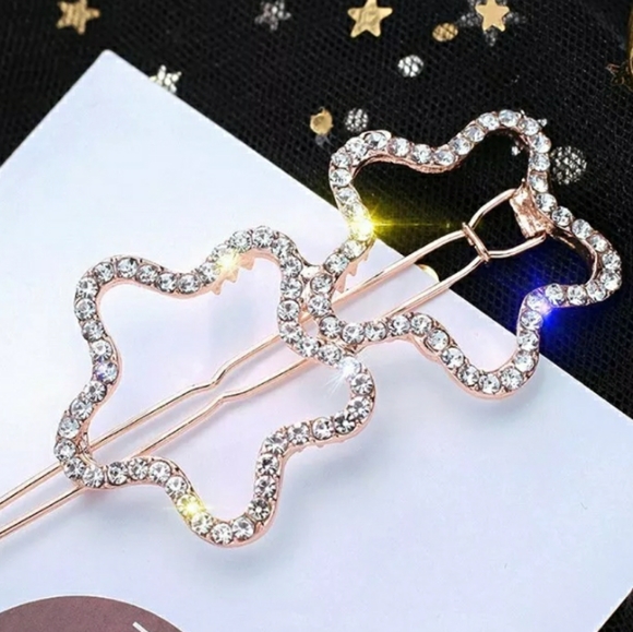 Accessories - Hair Accesories Clips Two Star Pronged